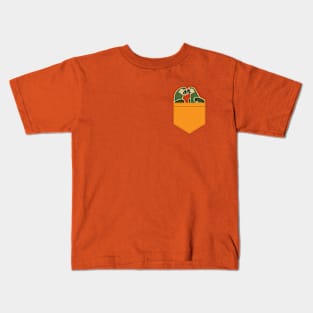 Macaw Parrot Pocket Orange Kids T-Shirt